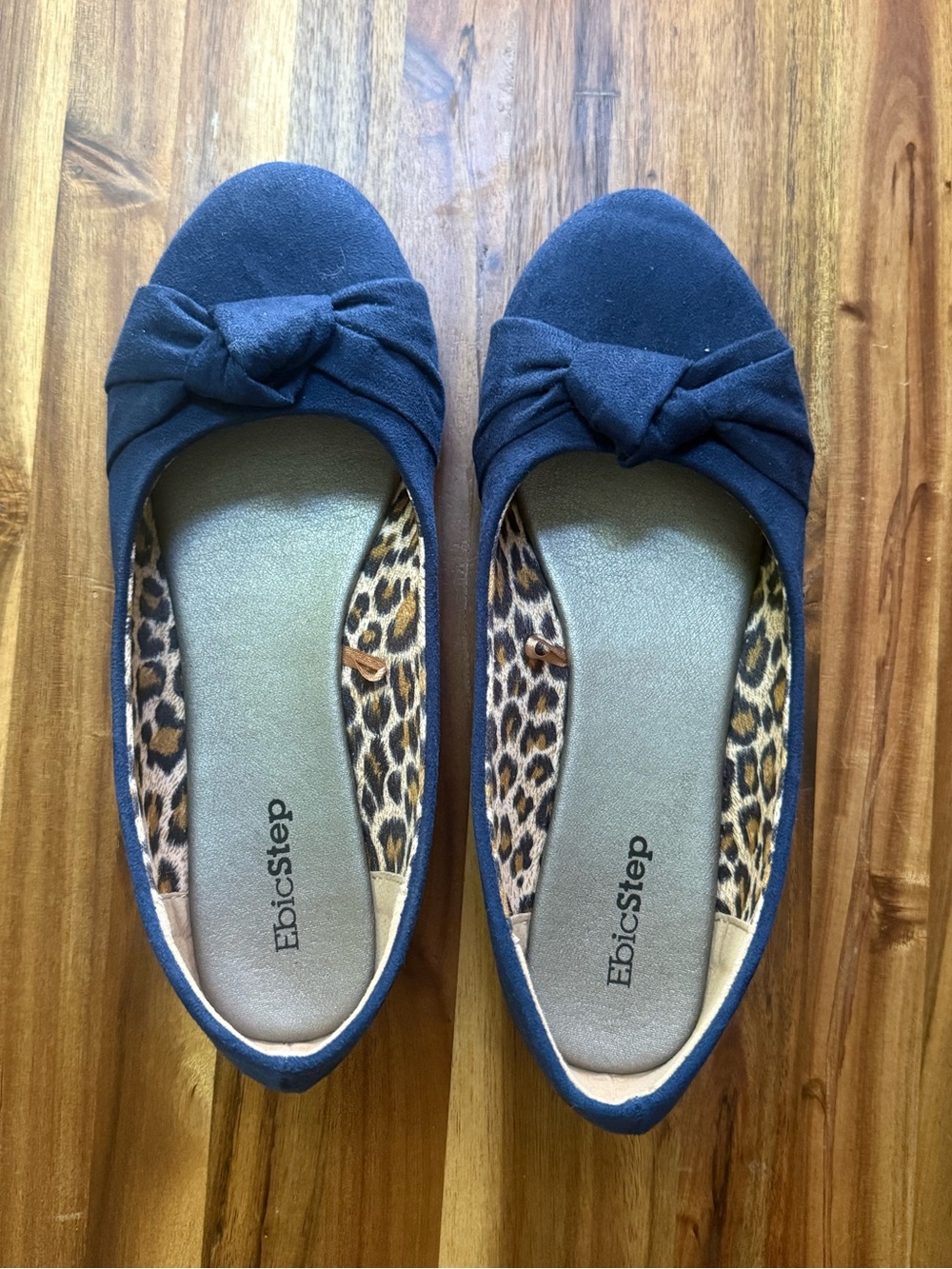 Navy Knot-Front Ballet Flats for Women